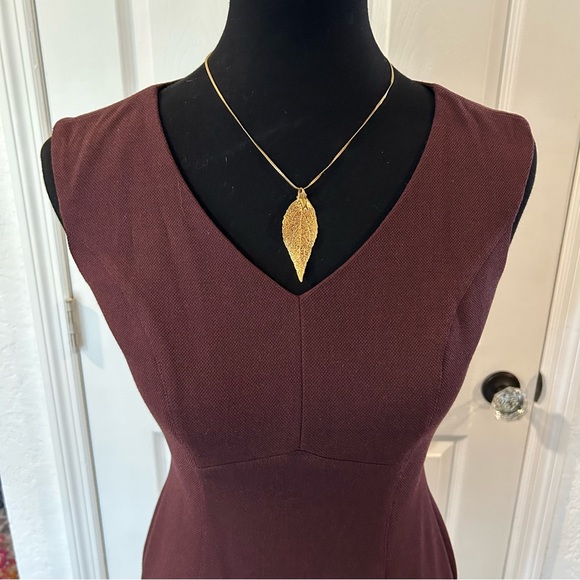 White House Black Market Maroon Dress - Picture 2 of 7